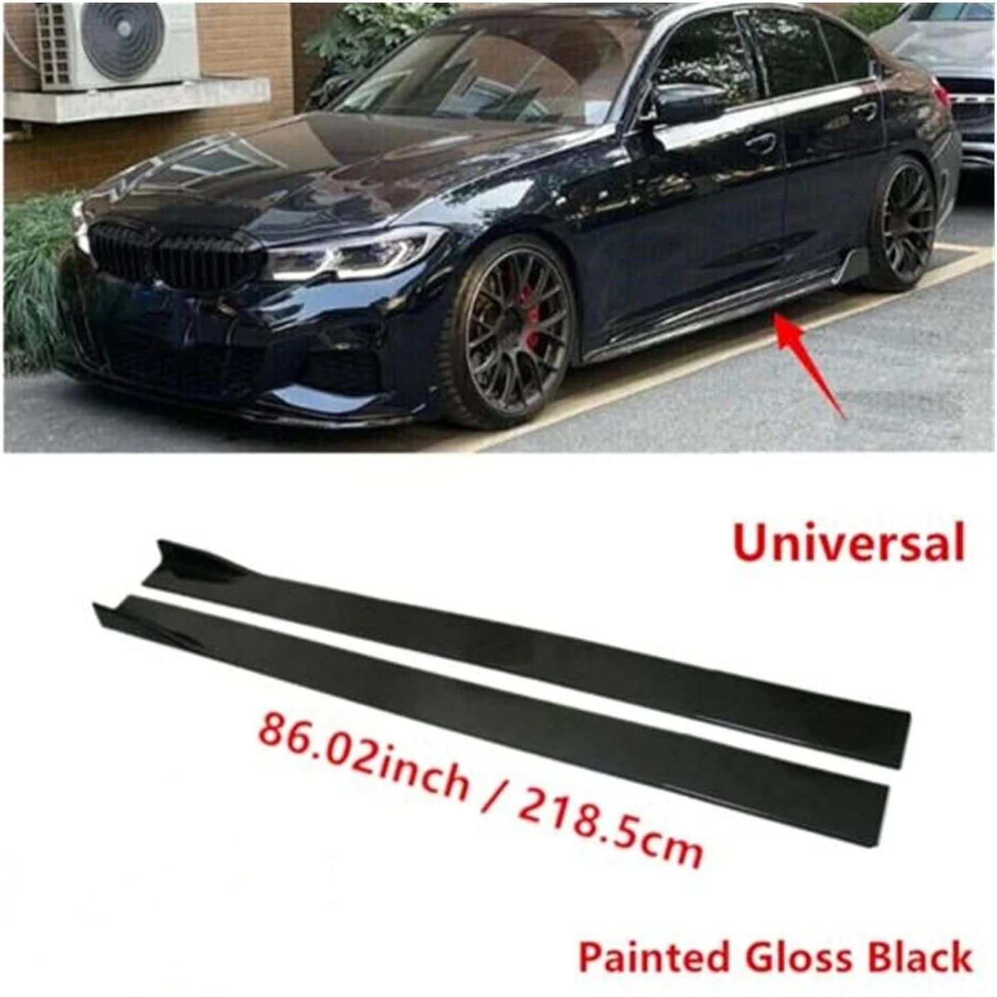 Universal Car Side Skirt Winglet Splitters Lip Side Spoiler